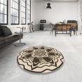 thumbnail image 4 of Ahgly Company Tapis d'Intérieur Lavable en Machine Carré Transitionnel Vanille Or, 3 Pieds Carré, 4 of 7