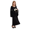 thumbnail image 3 of Doomiva Robe Renaissance Rétro à Manches Cloche pour Filles Enfants Costume Médiéval Halloween Cosplay Longue Robe Maxi Noire 12, 3 of 7