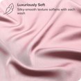thumbnail image 3 of Bare Home Bamboo Sheet Set - Made from Rayon Fibers - Deep Pockets - 4 Piece - Split Head Flex King, Light Pink, 3 of 7