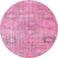 thumbnail image 1 of Ahgly Company Indoor Round Contemporary Neon Hot Pink Persian Area Rugs, 3' Round, 1 of 6