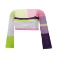 thumbnail image 1 of Pull Court pour Femmes Haut Ajouré Y2k/E Pull-Over Mode Urbaine pour Filles, 1 of 6