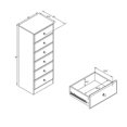thumbnail image 3 of Kingfisher Lane 6 Drawer Lingerie Chest in Black, 3 of 4