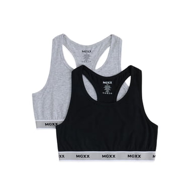 Paquet de 2 bralettes dos nageur avec bande élastiques à motif Mexx pour femmes