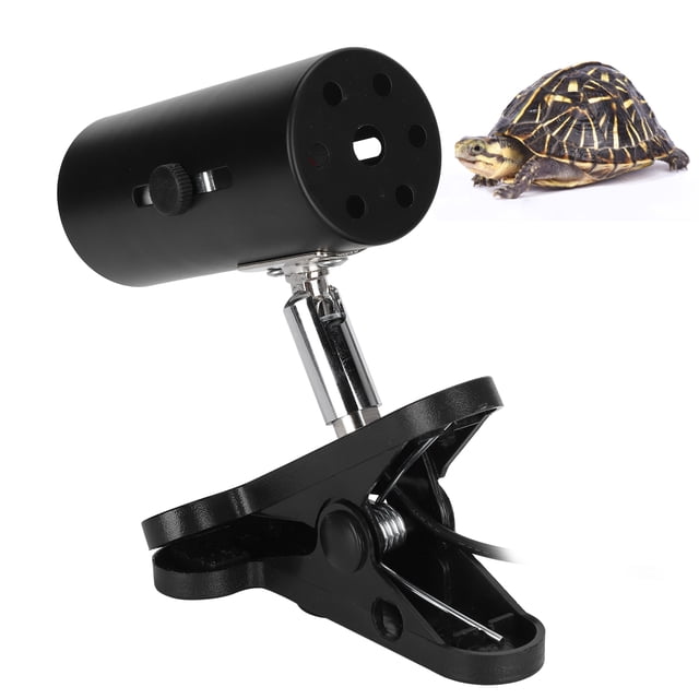 Sun Basking Lamp Bracket, Non Slip Fixing Clamp Reptile Heat Lamp Rotatable Lamp Holder with Lamp Body Adjustment Button Sunbathe Spot Basking Bulb 110v