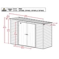 thumbnail image 3 of Arrow Select Steel Storage Shed, 10x4, Flute Grey, 3 of 8