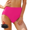 thumbnail image 1 of Women Bikini Bottoms High Waist Retro Basic Full Coverage Skin Friendly Beach Swimwear, 1 of 4