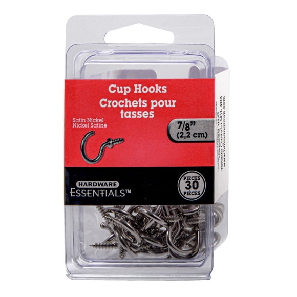 CROCHET DE TASSE EN NICKEL 7/8 "30 PK