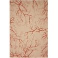 thumbnail image 1 of Unique Loom Collection Botanique Abstrait Pictural Transitionnel Tapis d'Intérieur et d'Extérieur, 6 x 9 Pieds, Beige/Terracotta, 1 of 1