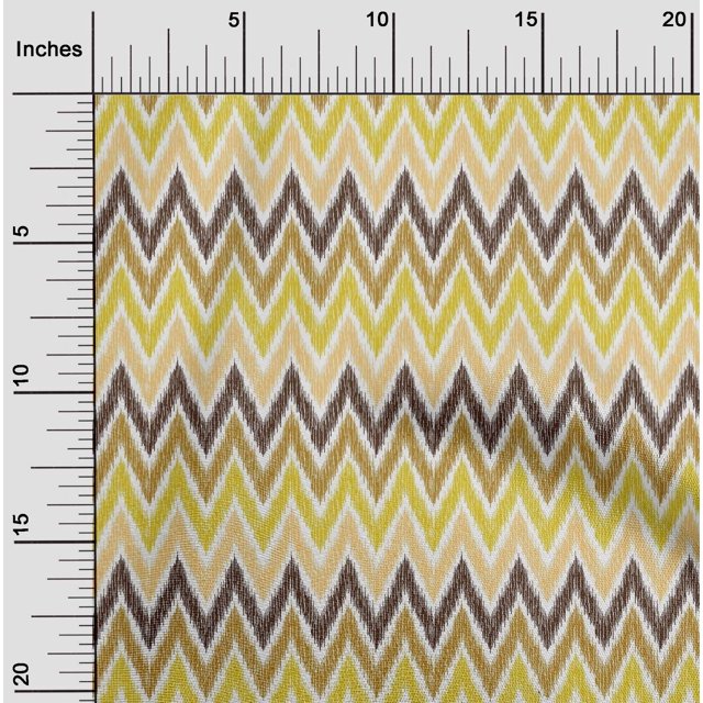 oneOone Viscose Jersey Fabric Chevron Ikat Decor Fabric Printed BTY 60 Inch Wide