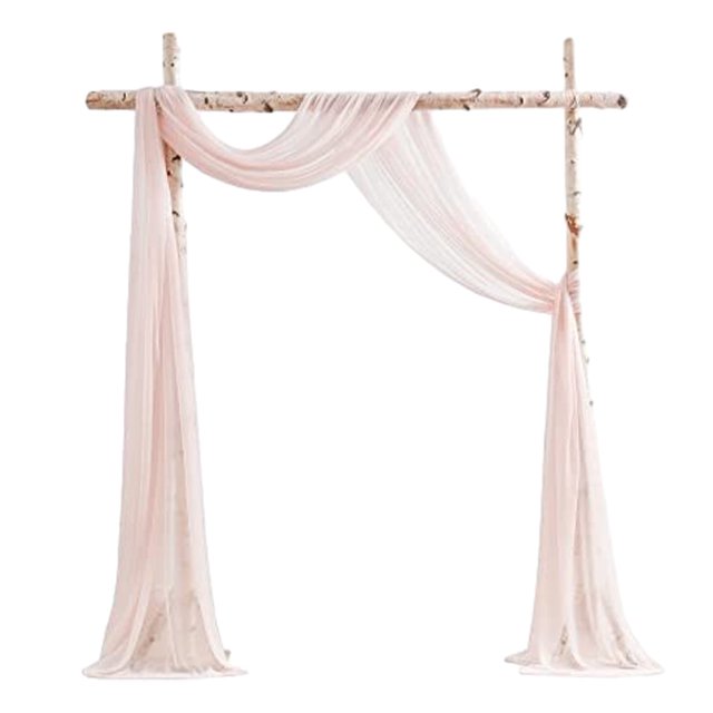 Becaristey Wedding Arch Draping Fabric Transform Wedding Arch Into Work Of Art Easy Care shell pink 1Set