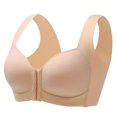 thumbnail image 3 of B91xZ Soutien-Gorge pour Femmes Bretelles Réglables Doux Lissant Sans Fil, Beige 34, 3 of 5