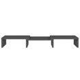 thumbnail image 3 of vidaXL Monitor Stand Grey 60x24x10.5 cm Solid Wood Pine, 3 of 5