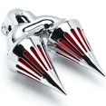 thumbnail image 2 of Krator Chrome Dual Spike Intake Air Cleaner Filter Kit Compatible with Harley CV Carb Delphi V-Twin, 2 of 3
