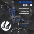 thumbnail image 2 of Homall Gaming Chair with Footrest Massage Office Chair Computer Racing Chair High Back PU Leather Chair,Blue, 2 of 7
