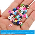 thumbnail image 4 of Unique Bargains Entretoise de Perles en Argile Polymère 6 mm, 3500 Pcs 10 Brins Ronde Plate Faite à la Main, Violet, 4 of 5
