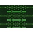 thumbnail image 1 of Ahgly Company Machine Washable Indoor Rectangle Transitional Green Area Rugs, 8' x 12', 1 of 7