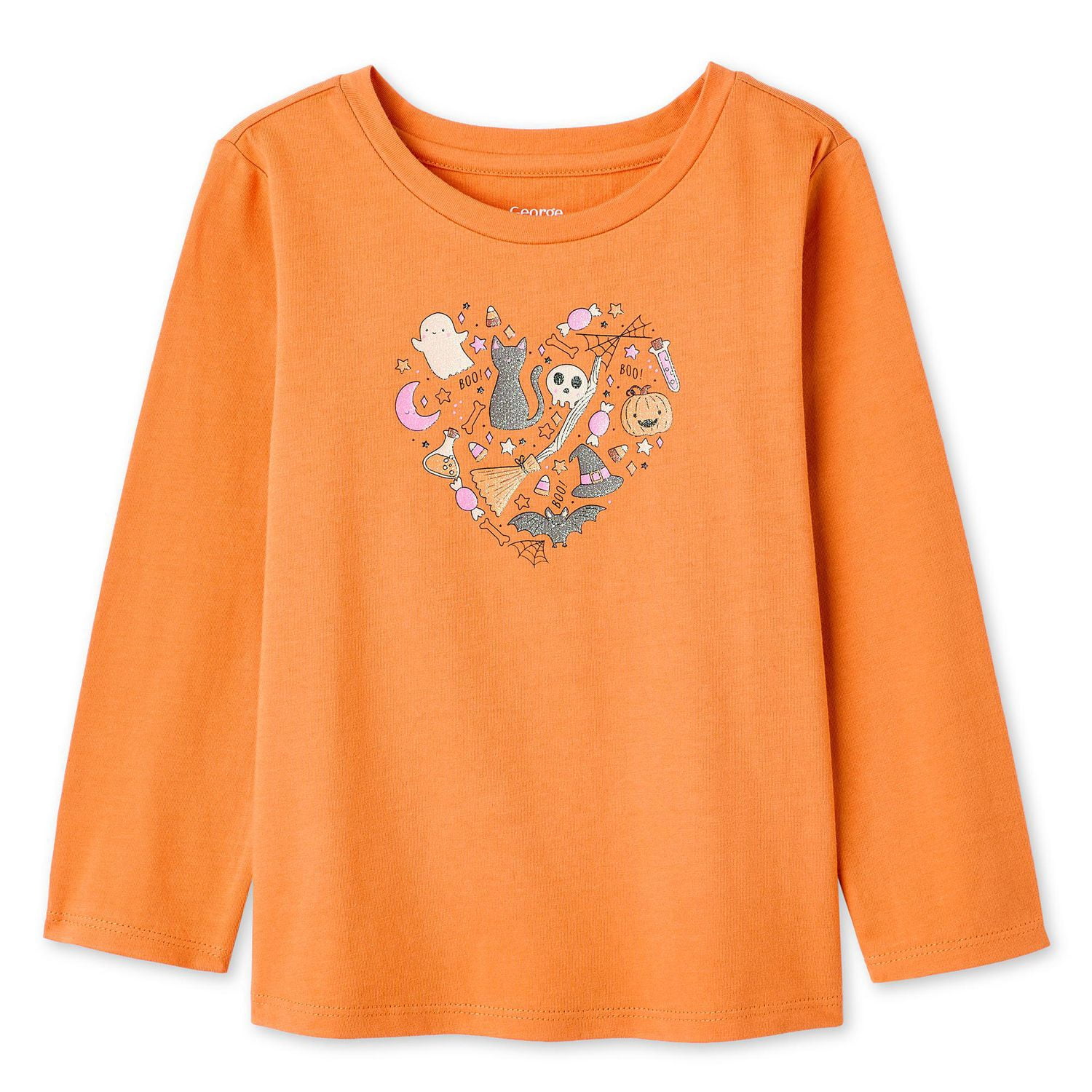 T-shirt d’Halloween à manches longues George pour petites filles