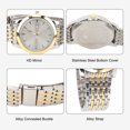 thumbnail image 3 of Montre pour Homme à Quartz, Double Date Élégante Classique à Quartz en Acier Inoxydable, Montre Habillée Commerciale, 3 of 8