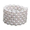 thumbnail image 3 of Women Chic Pearl Rhinestone Stretch Bracelet for Stretch Bracelet Faux Pearl Bridal Wedding Prom 6 Row, 3 of 9
