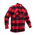 thumbnail image 4 of Rothco Extra Heavyweight Buffalo Plaid Sherpa-lined Flannel Shirts - Red, 3X-Large, 4 of 4
