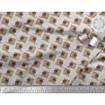 thumbnail image 2 of Soimoi Brown polyester Crepe Fabric Monitor & Bossy Girl Print Fabric by the Yard 52 Inch Wide, 2 of 3