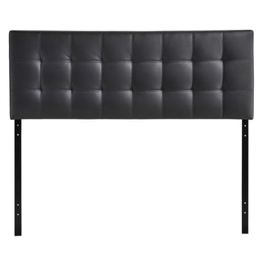 Modway Lily King Upholstered Faux Leather and Wood Headboard in Black