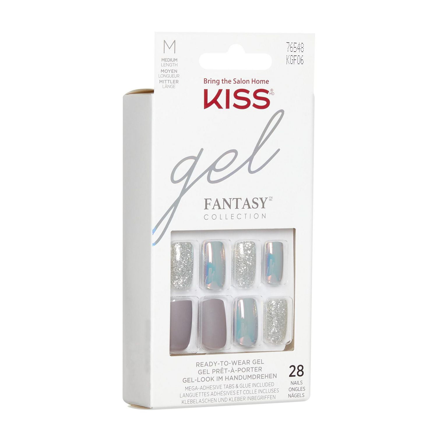 KISS Gel Fantasy - Wake up Call 3D - Faux Ongles, Moyen
