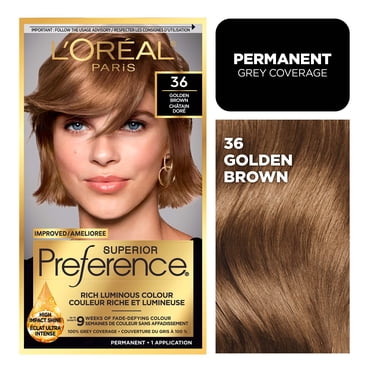 L'Oreal Paris Superior Preference Permanent Hair Color, Oil-in-Gel, Golden Brown, 1 unit