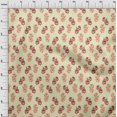 thumbnail image 3 of oneOone Viscose Chiffon Light Yellow Fabric Floral Block Sewing Material Print Fabric By The Yard 42 Inch Wide, 3 of 4