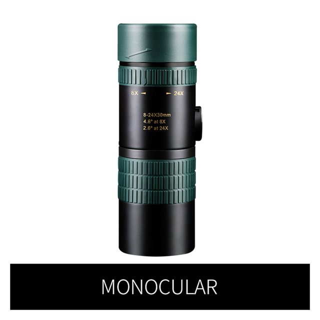Télescope Monoculaire Zoom 8-24x30 pour Téléphone Intelligent Haute Qualité Pliable Rétractable Optique de Chasse Portable, Réglage Facile