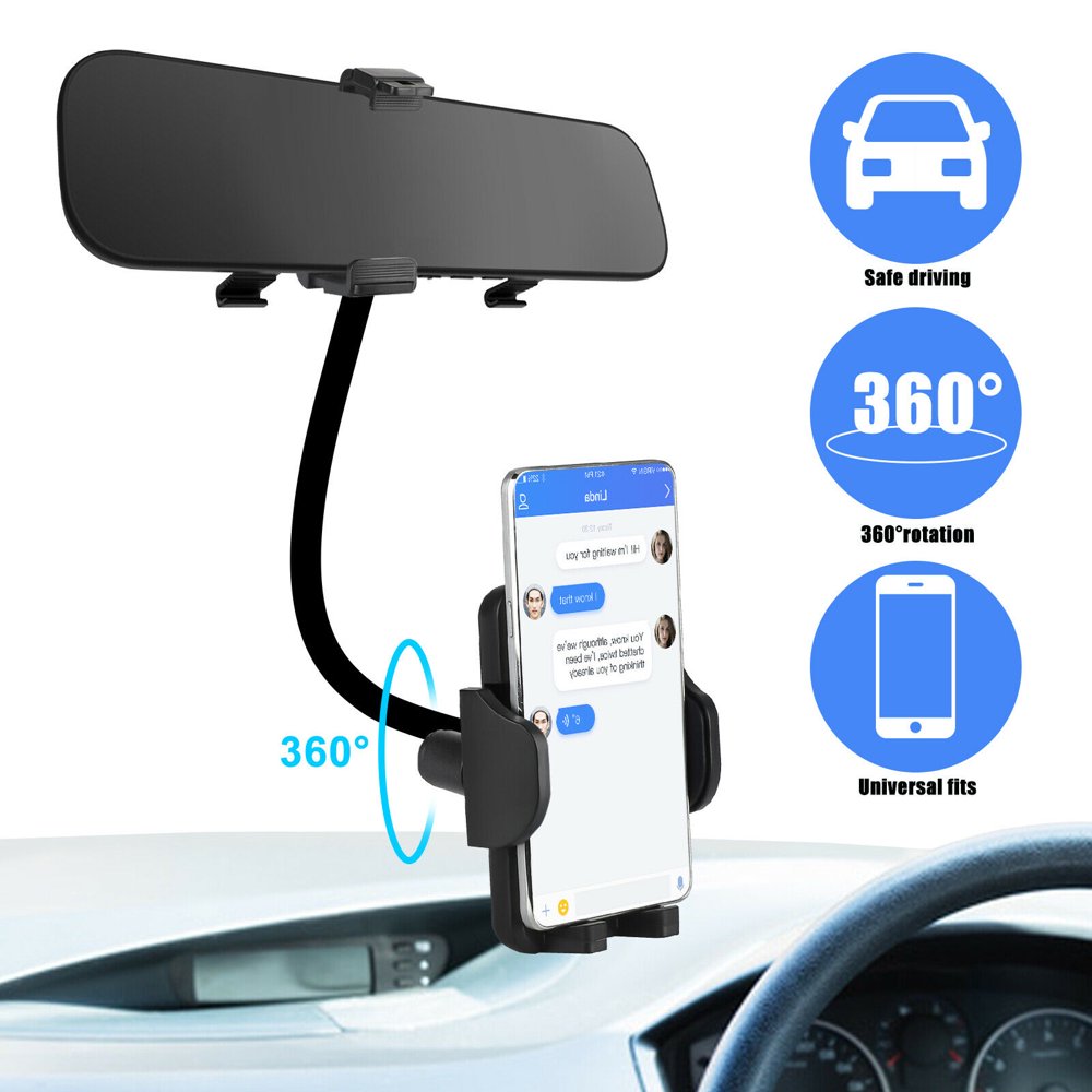 Car Phone Holder Mount Car Cell Phone Holder 360 Degrees Rotating Phone Holder Car Vent Phone Mount Car Rearview Mirror Mount