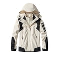 thumbnail image 3 of LSLJS Women's Sprinting Suit Removable Three In One Or Two Piece Outdoor Ski Riding Suit Hooded Warm Coat( White, L), 3 of 3