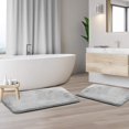 thumbnail image 1 of Clara Clark Bath Mat Set \u2013 Memory Foam Bath Mat - Soft Bathroom Rug - Non Slip and Super Absorbent - Fast Drying Machine Washable Bath Mat Set of 2 20 x 32, 17 x 24, Silver Gray, 1 of 8