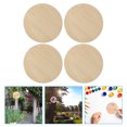 thumbnail image 2 of 4pcs Wood Circles for Crafts Unfinished Wood Rounds Wooden Cutouts DIY Circle Slices, 2 of 8