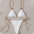thumbnail image 4 of Neinkie Womens High Cut Thong Bikini Set Swimsuits Cami String Sexy Bathing Suit, 4 of 7
