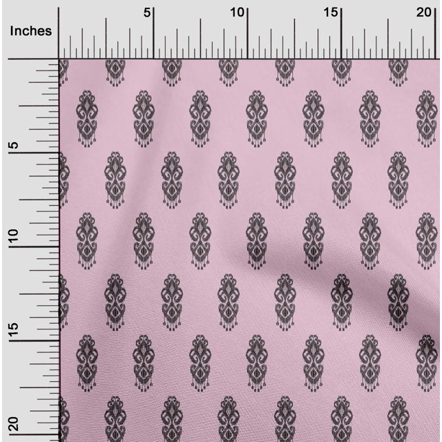 oneOone Tissu Polyester Lycra Ethnique Ikat Imprimé 1 Yard 56 Pouces de Large