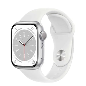 Rénovés Apple montre Series 8 Aluminium 41mm A2770 (GPS Uniquement, sans cellule) Argent (grade B)