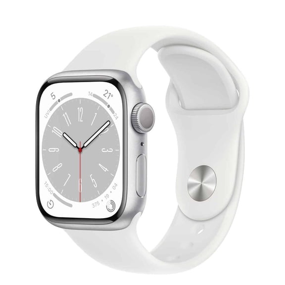 Remis à Neuf Apple Watch Series 8 Aluminium 45 mm A2774 (GPS + Cellulaire) Argent (Grade B)