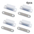 thumbnail image 1 of 4x Magnetic Catch Cupboard Door Latch White Cabinet Catch Magnet with Screws, 1 of 8