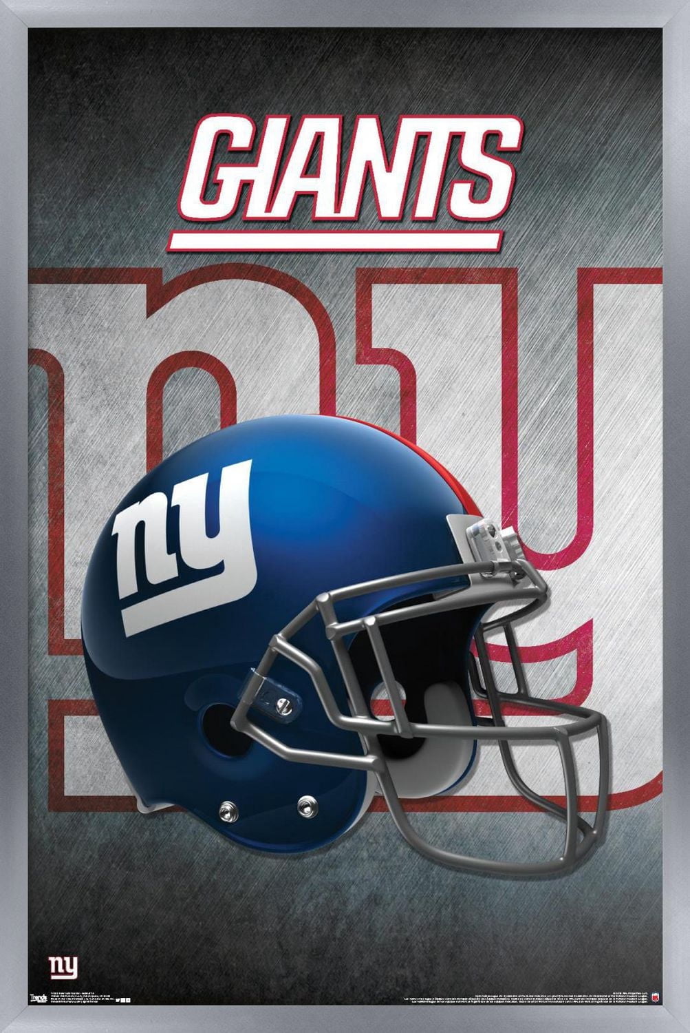 NFL New York Giants - Helmet 16 Wall Poster, 14.725" x 22.375" Framed