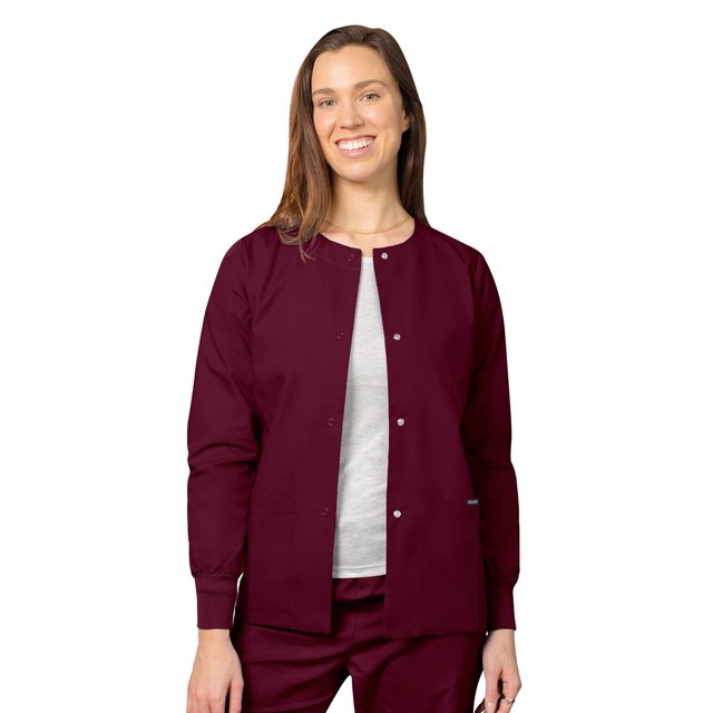 Adar Universal Women's Scrub Set - Warm-Up Scrub Jacket and Elastic Pull-On Pants