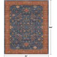 thumbnail image 2 of Hazo Haus Dining Room Rugs for Under Table - 7x9 Washable Area Rug for Living Room, Low Pile Non-Slip Rugs for Bedroom - Navy Blue Vintage Boho Unique Home Decor, 2 of 7