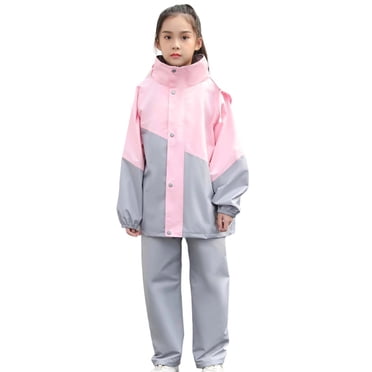 Habit de Pluie Léger pour Enfants avec Capuchon et Espace pour Sac à Dos – Imperméable Réutilisable pour Filles et Garçons pour Jouer Dehors à l'École