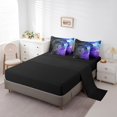 thumbnail image 3 of YST Tree Of Life Black Blue Botanical Comforter Set, 7-Piece, King, 3 of 5