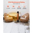 thumbnail image 4 of KFFKFF Infrared Heater, 1500W Electric Space Heater with Remote Control & 3 Speeds & 24H Timer & Multiple Security Protections, 4 of 9