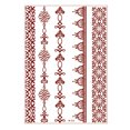 thumbnail image 1 of Red Brown Lace Sticker Water Transfer Sticker Waterproof Body Art Sticker Temporary Skin Art for Women Girls, 1 of 8