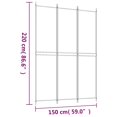 thumbnail image 4 of vidaXL 3-Panel Room Divider White 150x220 cm Fabric, 4 of 5