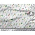 thumbnail image 2 of Soimoi White Poly Georgette Fabric Cactus Leaves Print Fabric by Yard 52 Inch Wide, 2 of 3