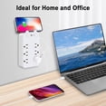 thumbnail image 2 of LAICAIW Parasurtenseur 9-en-1 Parasurtenseur Prises Multiples Parasurtenseur avec Barre d'Alimentation USB Adaptateur Mural Parasurtenseur 9-en-1 Rallonge 6 Prises avec 2 Ports USB et 1 Port USB-C Barre d'Alimentation Mul, 2 of 6