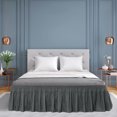 thumbnail image 2 of PiccoCasa Polyester Brushed Bed Skirt with Elastic Dust Ruffles 16" Drop, Queen Dark Gray, 2 of 8